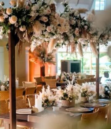A wedding reception set up in the Pavilion